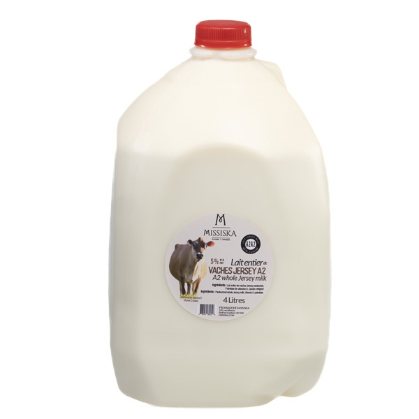 Lait A2 Jersey non homogénéisé